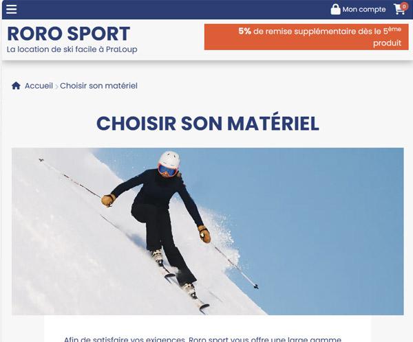 Roro Sport location de ski Pra Loup